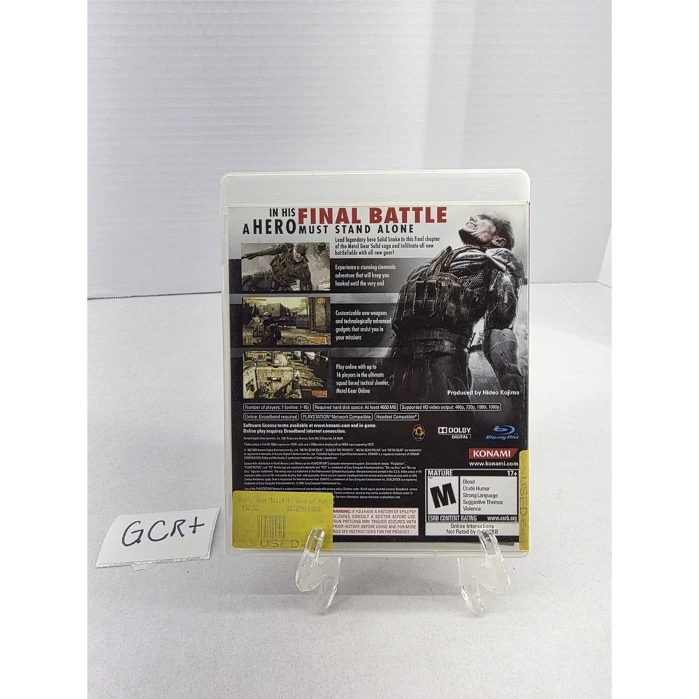 Metal Gear Solid 4: Guns of the Patriots PlayStation 3 PS3 Video Game Stealth